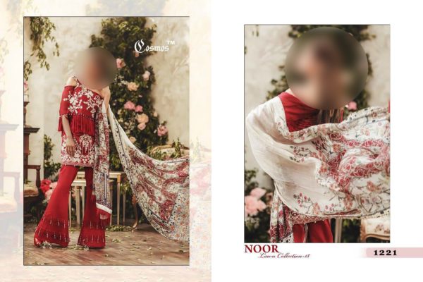 downloadCosmos-Noor-Lawn-Collection-18-1221-Party-Wear-Pakistani-Style-Salwar-Suit-