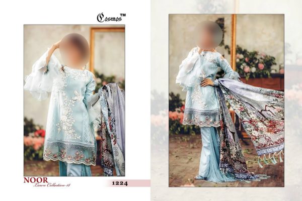 downloadCosmos-Noor-Lawn-Collection-18-1224-Party-Wear-Pakistani-Style-Salwar-Suit-