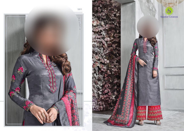 downloadSajawat-Creation-Sarthi-501-Banarasi-Party-Wear-Plazzo-Salwar-Suit