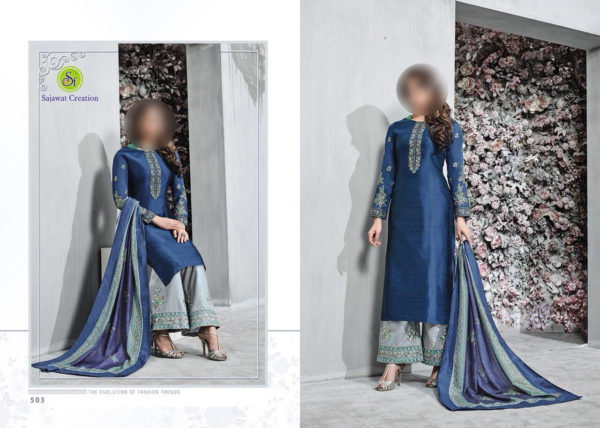 downloadSajawat-Creation-Sarthi-503-Banarasi-Party-Wear-Plazzo-Salwar-Suit
