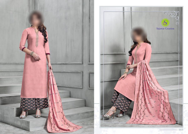 downloadSajawat-Creation-Sarthi-507-Banarasi-Party-Wear-Plazzo-Salwar-Suit