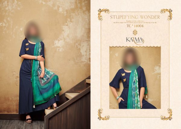 Karma-Trendz-Tucute-Vol-14-Heavy-Reyon-Party-Wear-Kurti-With-Dupatta-Wholesale-Dealer-1
