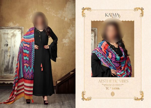 Karma-Trendz-Tucute-Vol-14-Heavy-Reyon-Party-Wear-Kurti-With-Dupatta-Wholesale-Dealer-4