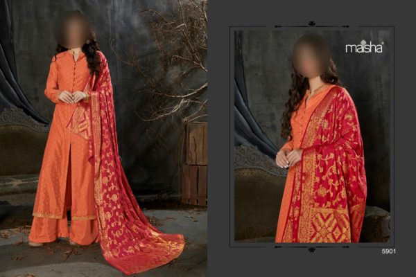 Maisha-Maskeen-Ji-Silk-5901-5905-Series-Banarasi-Designer-Salwar-Kameez-1