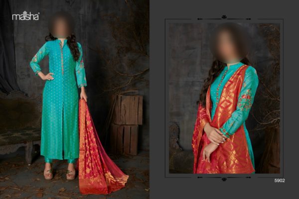 Maisha-Maskeen-Ji-Silk-5901-5905-Series-Banarasi-Designer-Salwar-Kameez-2