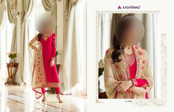 Aashirwad-Creation-Mor-Bagh-Mohra-7060-Georgette-Straight-Heavy-Dupatta-Salwar-Kameez