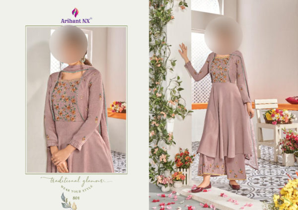 Arihant-Designer-Chahat-vol1-801-Designer-Party-Wear-Plazzo-Salwar-Kameez-Fully-Stitched-Dress