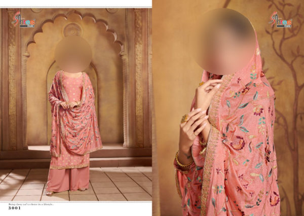 Shree-Fabs-Nazakat-3001-Dola-Silk-Embroidered-Party-Wear-Plazzo-Salwar-Kameez-Wholesaler
