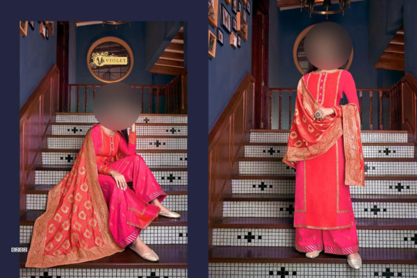 Swagat-Violet-Snow-White-vol12-6202-Designer-Emboidered-Party-Wear-Plazzo-Suit-Jacquard-Dupatta-Dress-Material