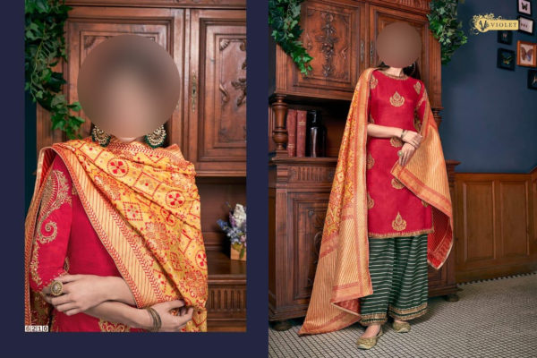 Swagat-Violet-Snow-White-vol12-6210-Designer-Emboidered-Party-Wear-Plazzo-Suit-Jacquard-Dupatta-Dress-Material
