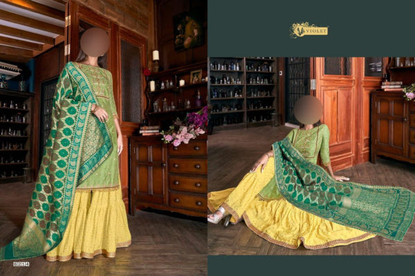 Swagat-Violet-Snow-White-vol12-6214-Designer-Emboidered-Party-Wear-Plazzo-Suit-Jacquard-Dupatta-Dress-Material