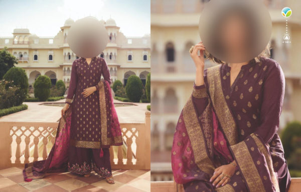 Vinay-Fashion-Kaseesh-Imagine-11401-Designer-Munga-Silk-Jacquard-Embroidered-Plazzo-Salwar-Suit